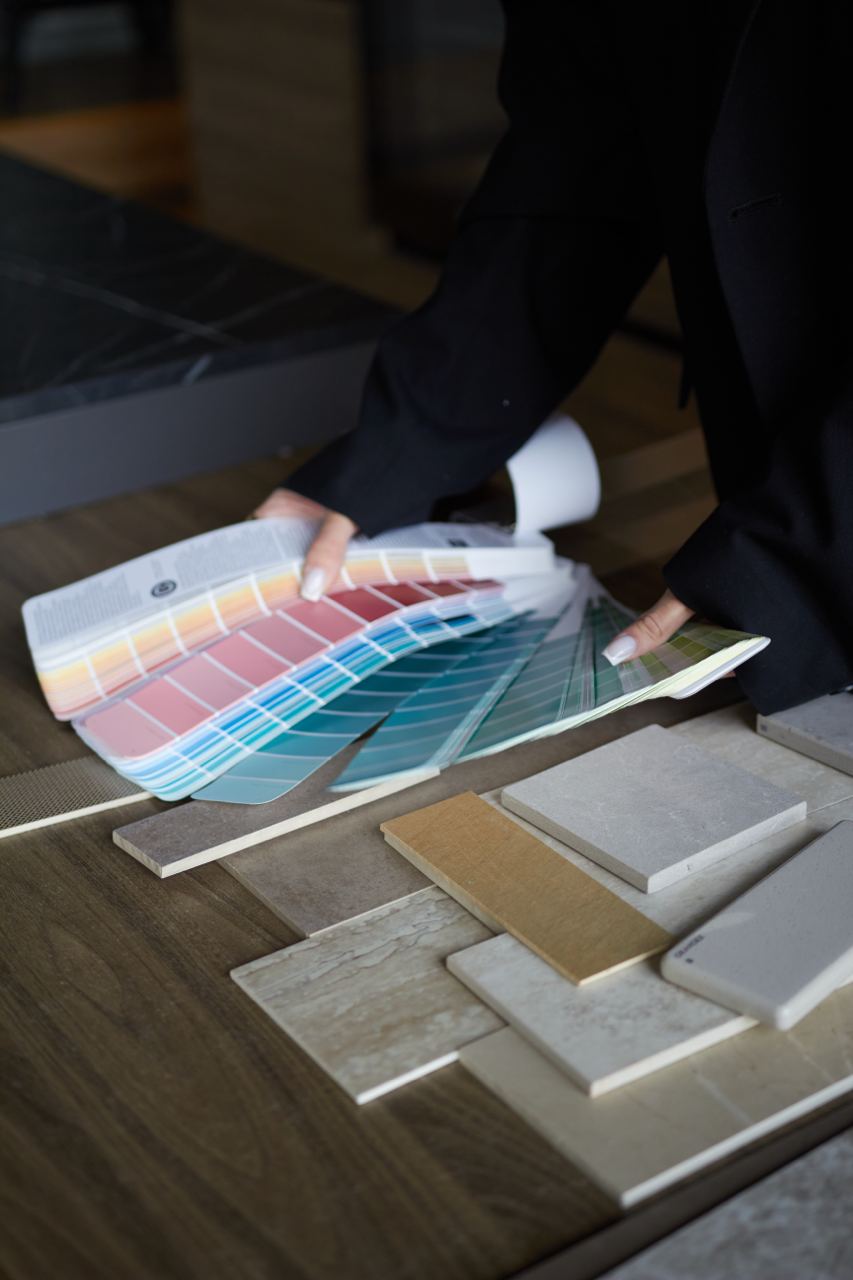 Architecture materials and color palette